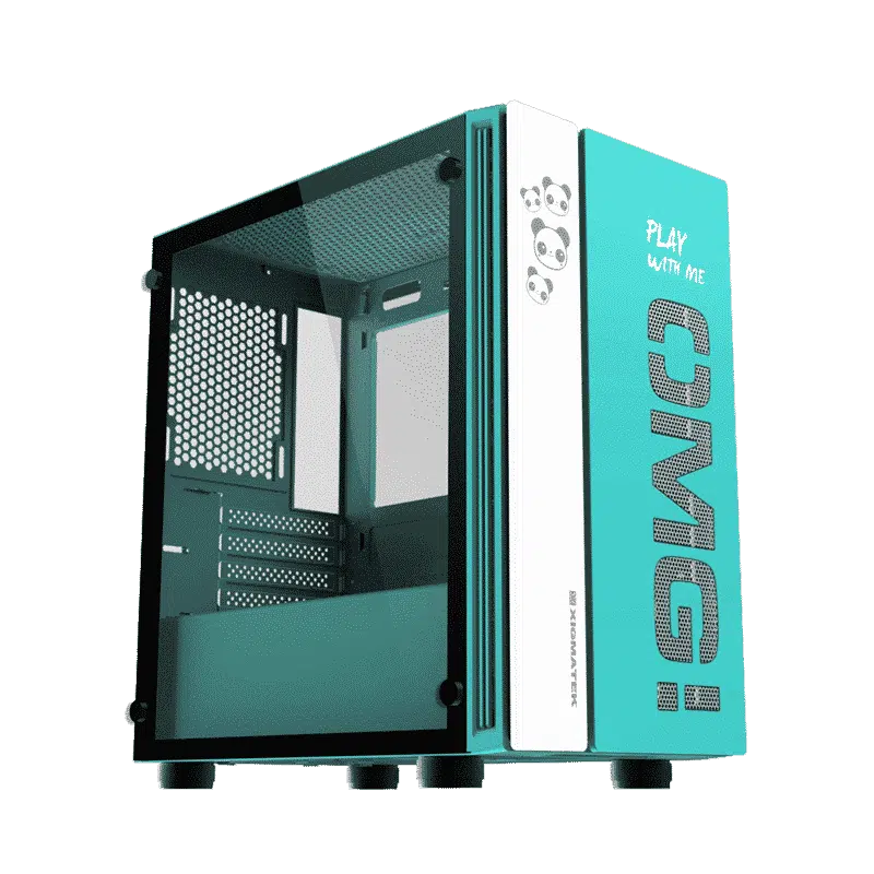 Vỏ case Xigmatek OMG AQUA (Mini Tower/Màu Xanh) - Protech Computer