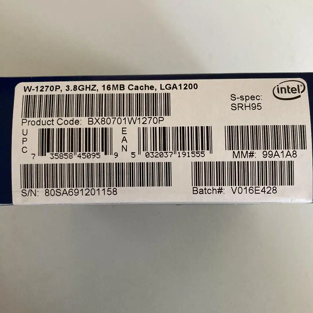 Intel Xeon W-1270P Socket LGA1200