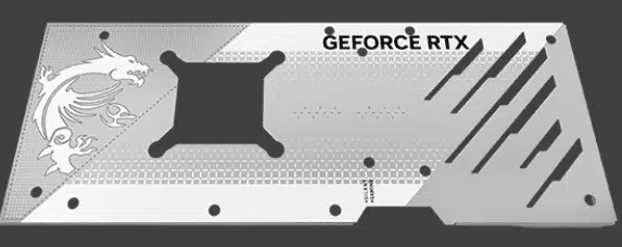 Backplate của VGA MSI GeForce RTX 4070 Ti Gaming X Trio 12GB WHITE - Protech Computer