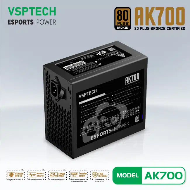 Nguồn máy tính VSPTECH AK700 80 Plus Bronze - Protech Computer