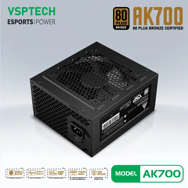 Nguồn máy tính VSPTECH AK700 80 Plus Bronze - Protech Computer