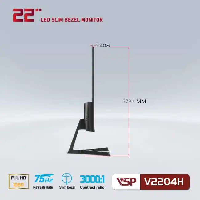 Màn hình phẳng LED VSP V2204H 22 inch viền mỏng