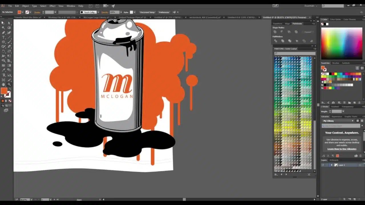 Screen Printing How To: Spot Color Separation using Adobe Illustrator - YouTube