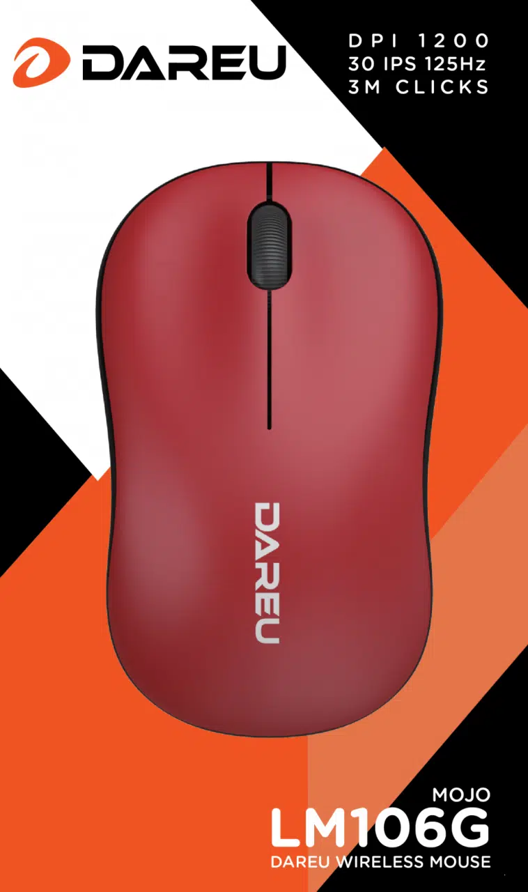 Chuột không dây DAREU LM106G - Red - Protech Computer