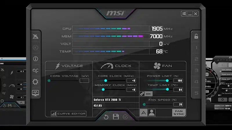 Phần mềm MSI Afterburner kiểm tra nhiệt độ của chip CPU