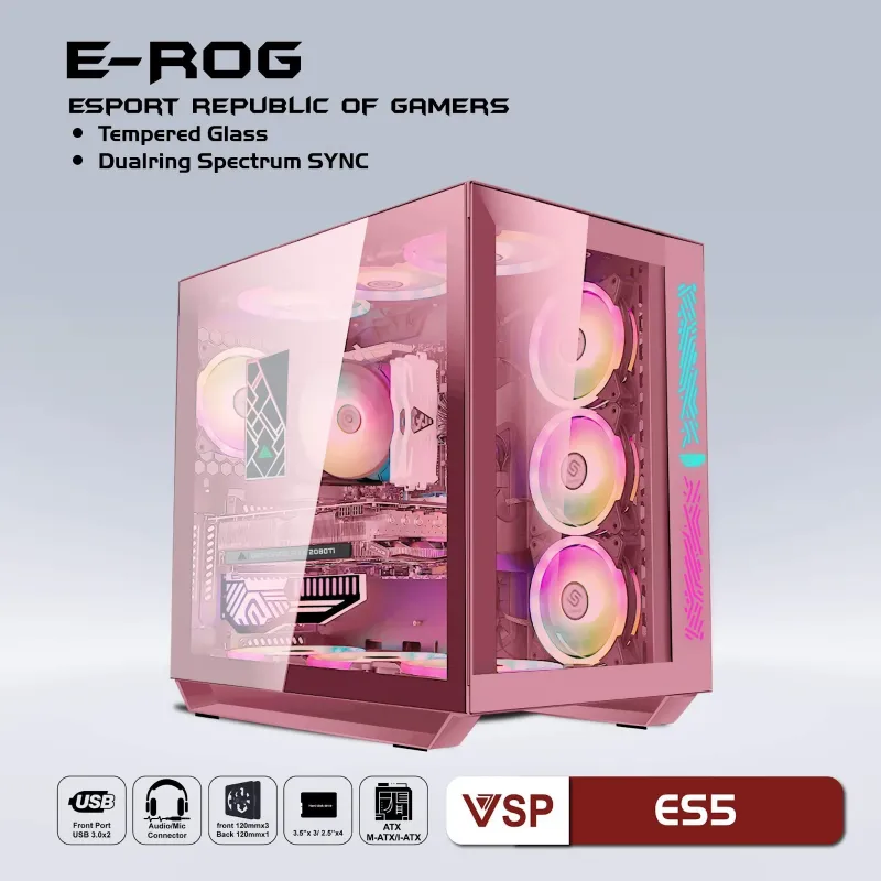 PC gaming màu hồng VSP ES5