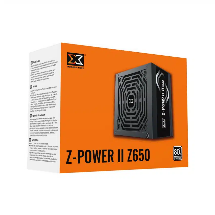 Nguồn Xigmatek Z-Power II Z650 (Màu Đen/500W/230V) - Protech Computer
