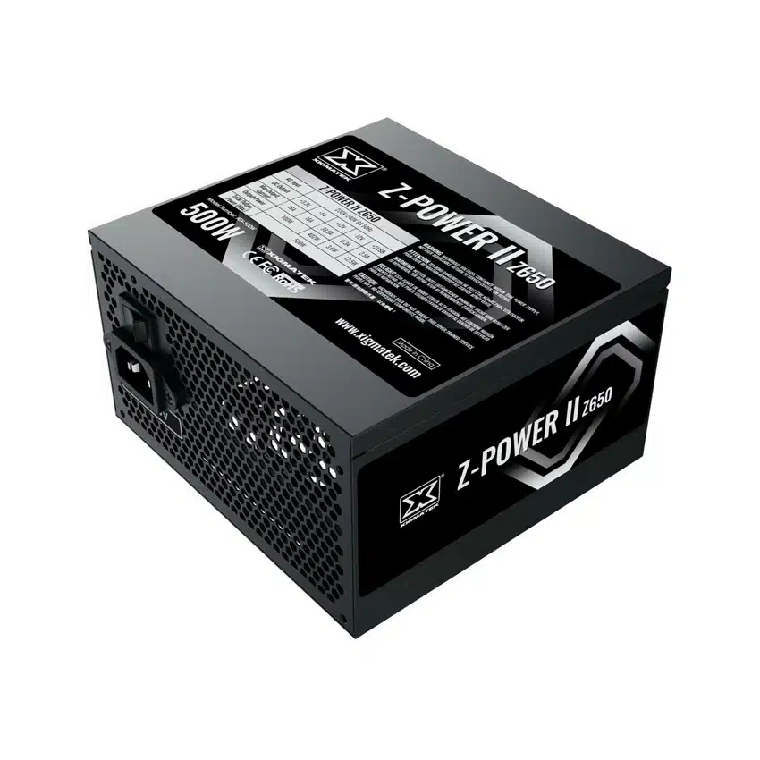 Nguồn Xigmatek Z-Power II Z650 (Màu Đen/500W/230V) 3- Protech Computer