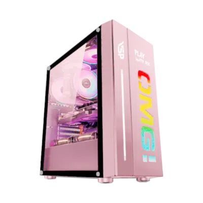 Protech Computer|PC Gaming #113 (i3 12100F | Ram 8Gb | VGA GTX 1660 6Gb | SSD 240Gb | Main H610M | Nguồn 500W | Vỏ VSP Pink | Màn VSP 27inch Pink)
